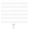 Pack of 60 No Drill Adhesive Ceiling Hooks for Convenient Hanging Perfect for Temporary Decoration Needs