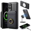 2 In 1 Detachable Cards Solt Ring Leather Case For SAMSUNG S25 Ultra S23 S24 Plus For Magsafe Wireless Charging Wallet Cover