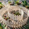 35 Inch Long Mini Fairy Garden Fence Small Wood Decorative Picket Fence Miniature Micro Landscape Ornaments for Dollhouse DIY Crafts Plant Pot Decor