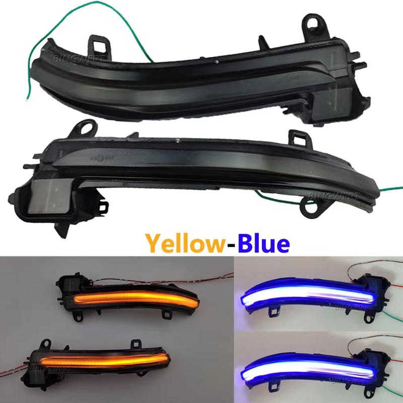 LED Dynamisches Blinkerlicht Fließendes Zweifarbiges Wasser Rückspiegel Blinker Blinklicht Für BMW F48 F49 F45 F46