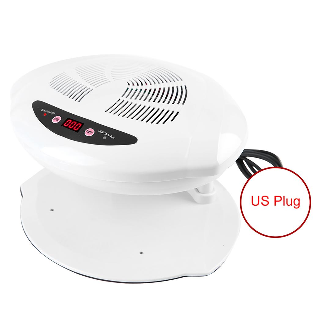 Hot & Cold Air Nail Dryer WarmCool Nail Polish Drying Fan Manicure Tool White