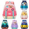 Fashion Blocked Color Design Cartoon Bear And Eye Printed Backpack Children