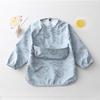 Children's Long-Sleeve Waterproof Feeding Bib