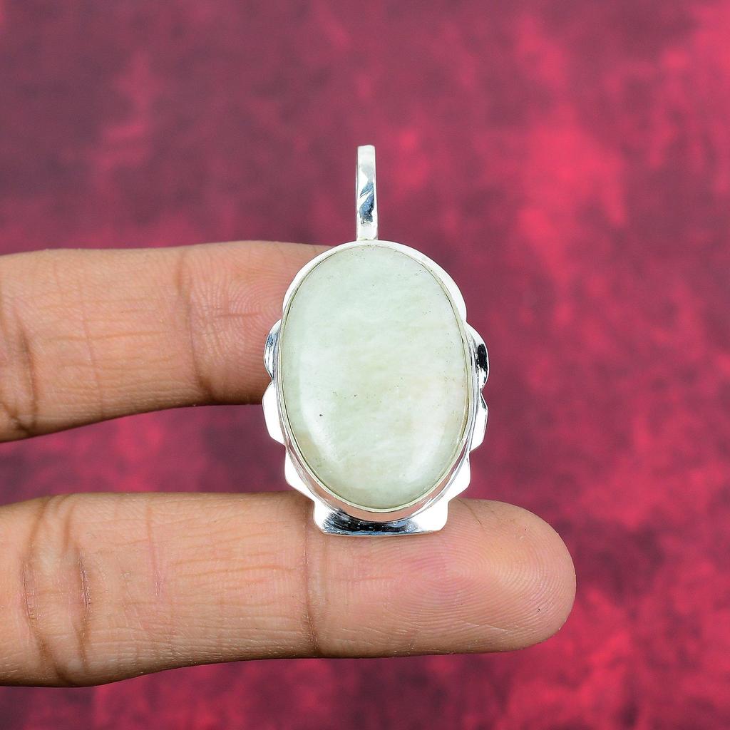 Aquamarine 925 Solid Sterling Silver Pendant, Handmade Gemstone Pendant Jewelry, Gifts For Wife Brand New Pendant