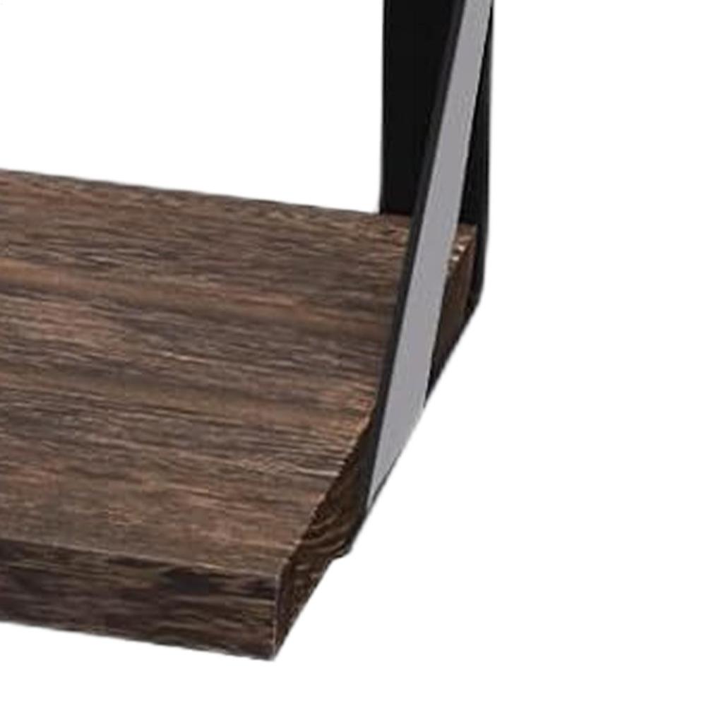 Wall Shelves 4 Pieces Wooden With Metal Brackets Wall Storage Floating Shelf Set For Kitchen Bedroom Living Room Office Hallway