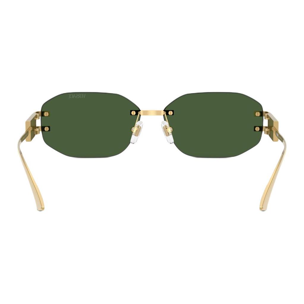 Versace Letter Logo Design Metal Irregular Shape Sunglasses Women Sunglasses Gold VE2274-100271