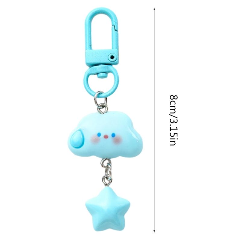 Playful Cloud Keychain for a Whimsical Twist Soft and Durable Key Rings Ornament Hilarious Cloud Key Chain Accessories