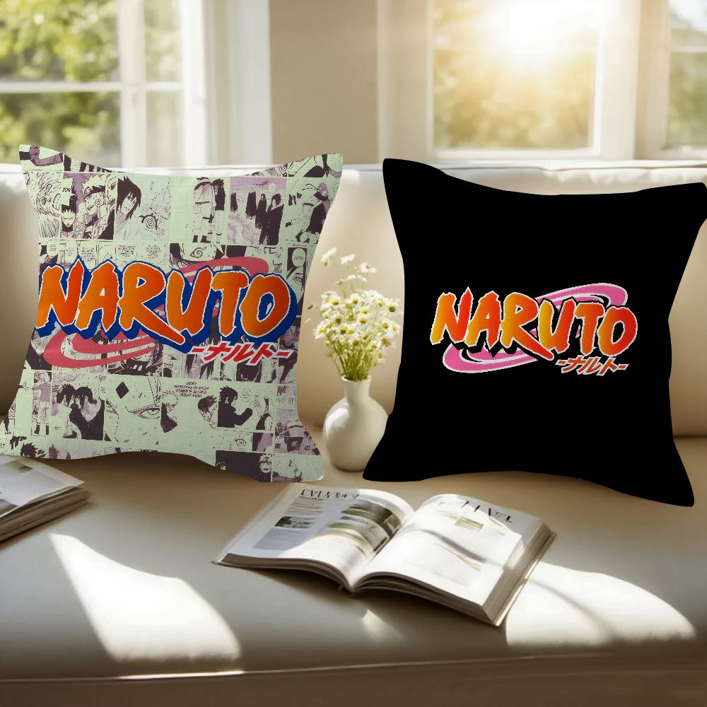 Anime Narutoes Logo Maple Design Cushion Cover Happy Autumn Harvest Decor Holiday Decorati Pillow Cover