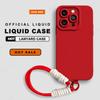 Handyhülle mit Lanyard Für Für Iphone 16E 16 14 1 Plus 12 13 Mini 11 16 Pro X XR XS Max SE Flüssigsilikon-Riemen Schutzhülle Weiche Abdeckung