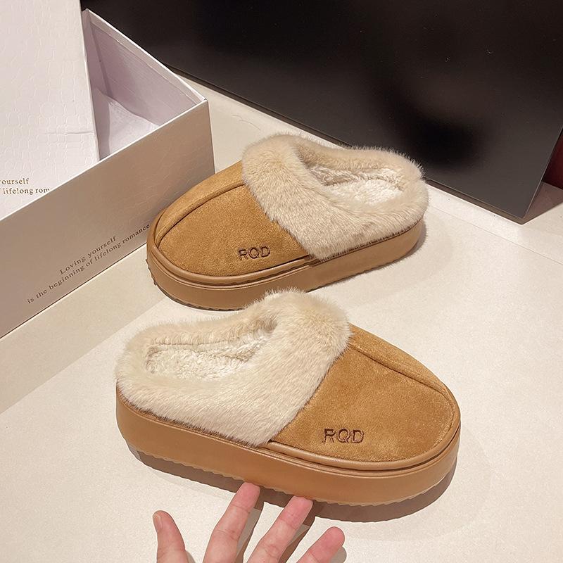 

Пушистые тапочки с толстым дном женские осень-зима 2024 новые домашние плюшевые теплые маленькие ароматные пушистые тапочки женские 41 жёлтый