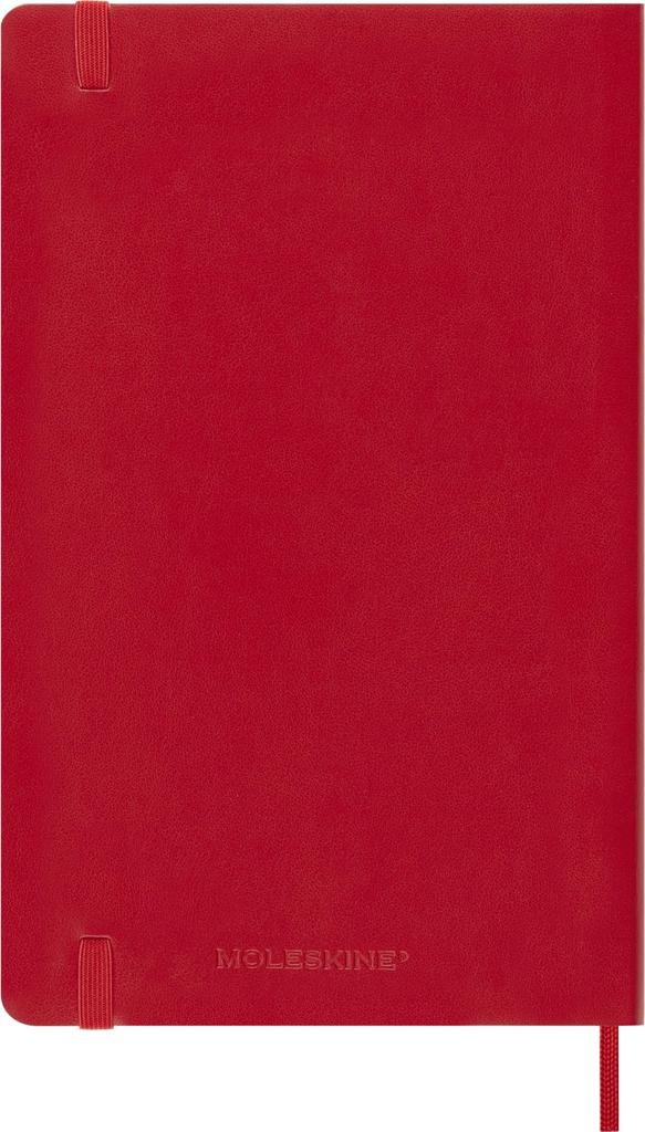 Moleskine 2026 Daily January Large Size W x 21cm Soft Scarlet DSF212DC3Y26 Planner, 12-Month Diary, Start, (13cm H), Cover, Red,