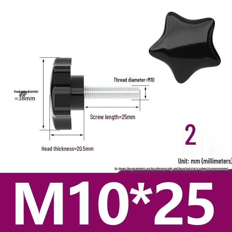 Švestkový květ Hvězdicovitá bakelitová šroubovací rukojeť (M6/M8/M10)