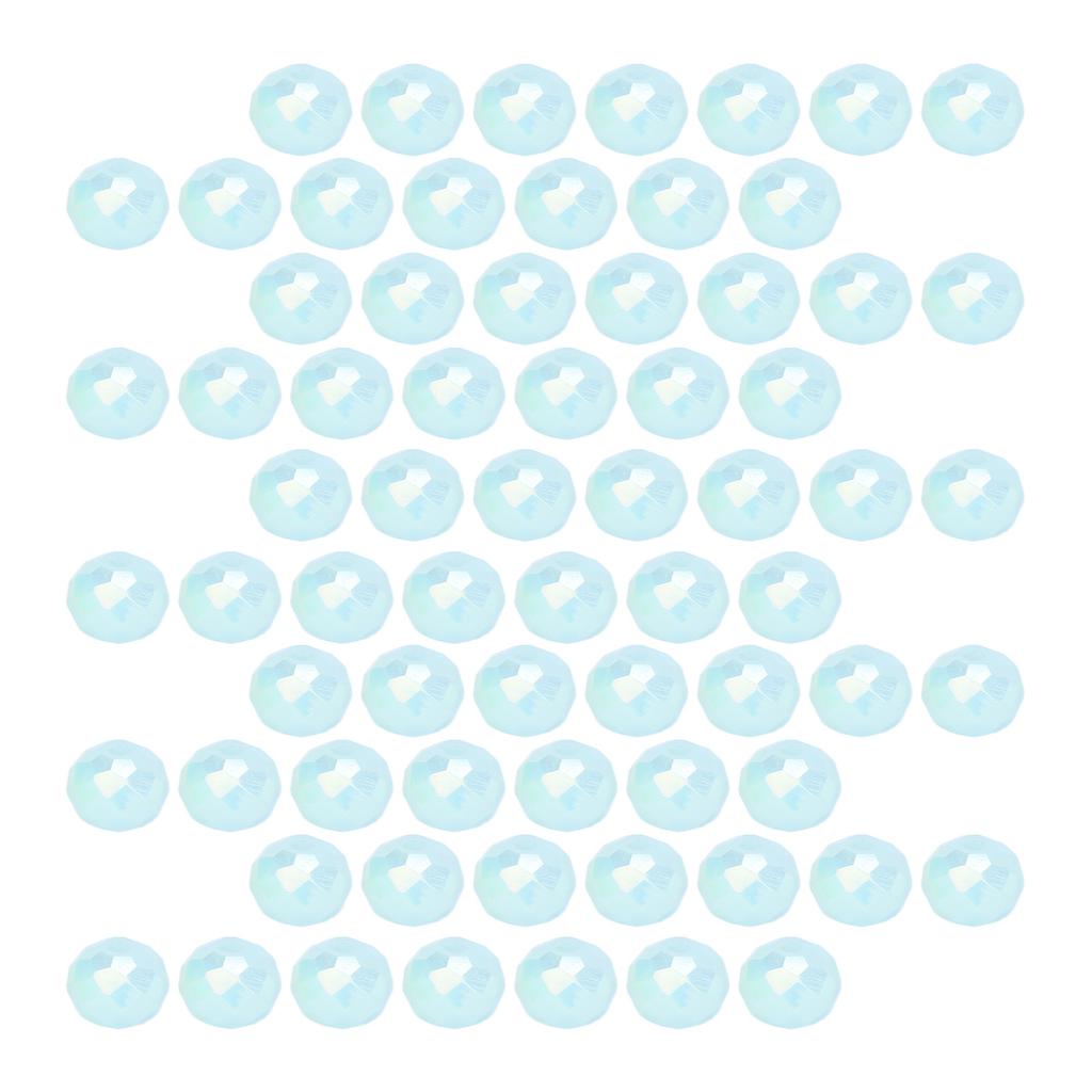70pcs 0.31inch DIY Plastic Beads Craft Accessories for Jewelry Necklace Bracelet DecorationLight Blue