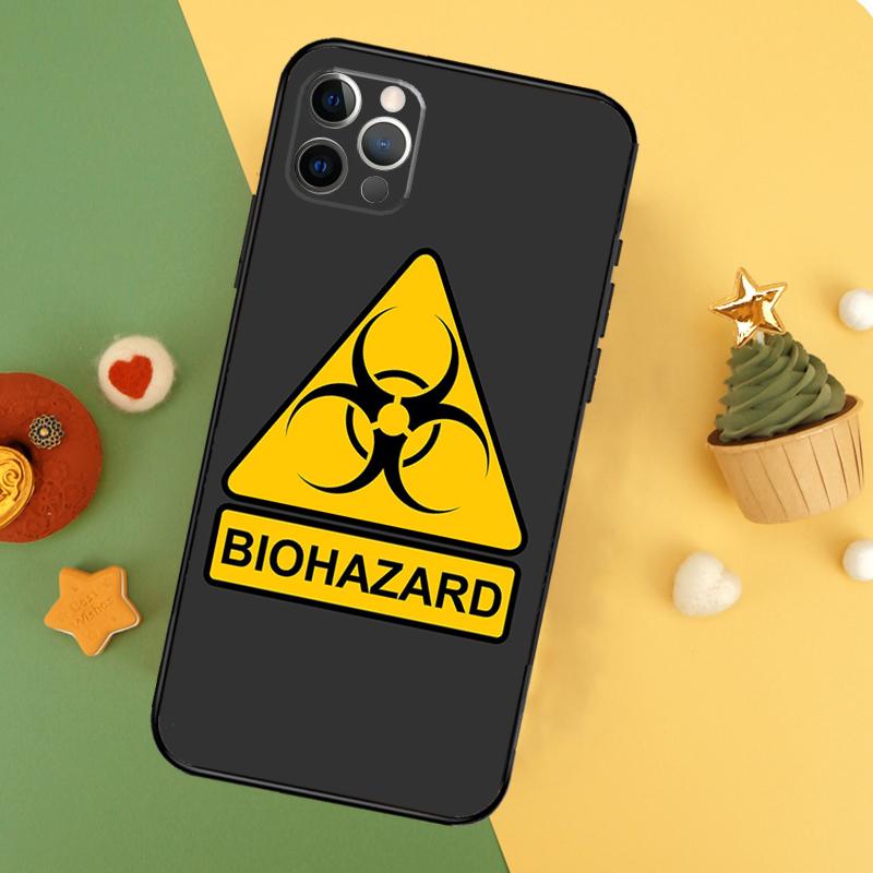 Biohazard Symbol Logo Phone Case For iPhone 17 17Air 16 15 14 13 11 12 Pro Max 12 13 Mini 16E Shockproof Cover