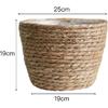 Seagrass Planters, Cover Storage Basket Containers Hand Woven Straw Pot with Plastic Liners for Indoor Outdoor Plant, Flower