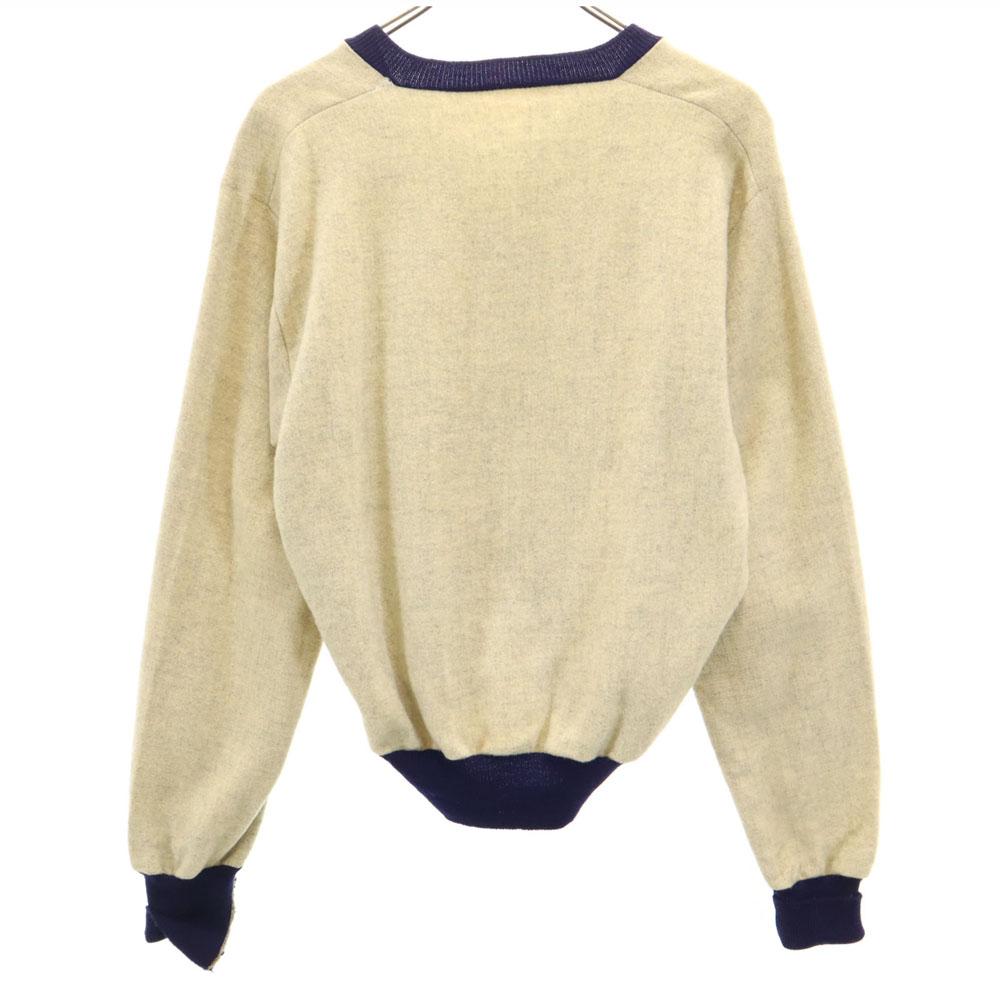 BERTIE & WYCKOFF 70s vintage Long sleeve Flannel V-neck sweater tops Men's Used