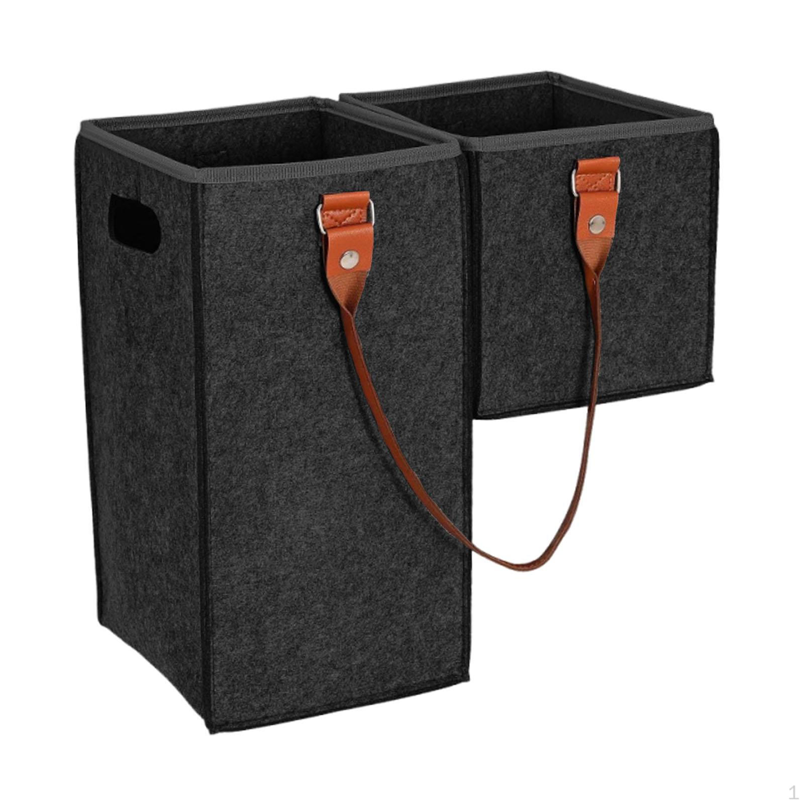 

Felt Stair Organiser Basket 44.5x24x43cm Washable Accessories Versatile Lightweight for Household темно серый