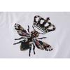 Zomer Geborduurd Katoen Losse Ronde Hals Grote Korte Mouw T-shirts Heren