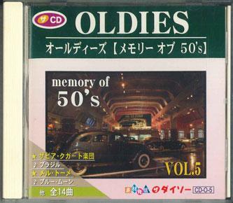 CD VARIOUS - Oldies Memory Of 50's CDO5 DAISO Japan Soundtracks & Musicals Used