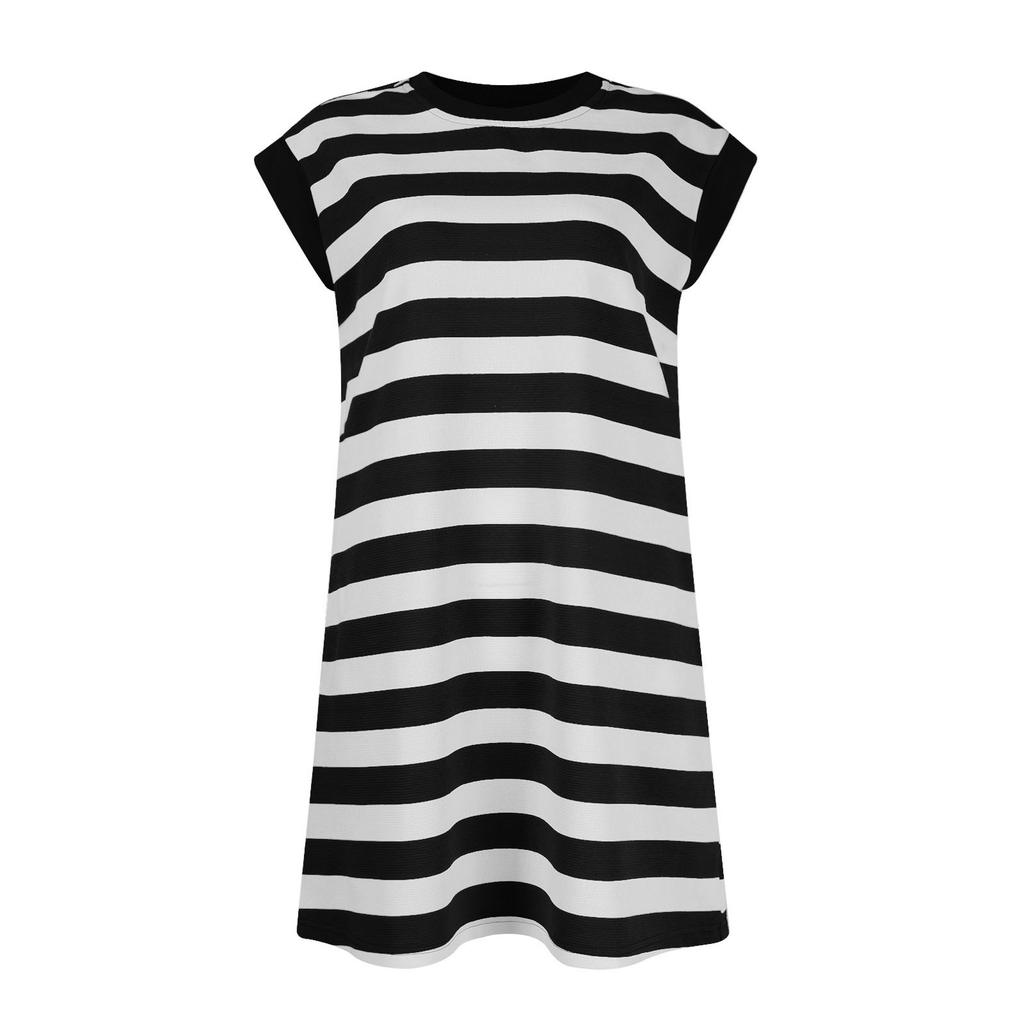 Robes Décontractées Amples Patchwork Rayées Mode Femme