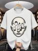 European Sizes Men's Summer Short Sleeve T-Shirt with Letter '' Print - Casual Round Neck Breathable Top, Short Sleeve Summer Wear for Hot Weather