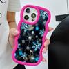 Winter Snowflake Mobile Cell Phone Case for iPhone 17 16 15 14 13 12 11 Air Pro Max Plus Wavy Edge TPU Colorful Cover Smartphone