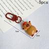 1-10pcs Capybara Keychains Bag Phone Pendant Kapibala Animal Hanging Pendants Men Women Cute Keyring Party Guest Jewelry Gift