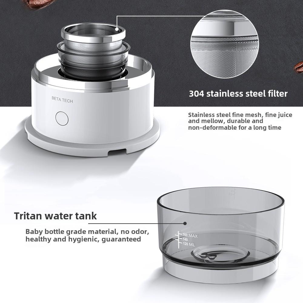 Mini Coffee Maker, Coffee Brewer, Grinder, Fully Automatic Hand Brew Drip Coffee Maker