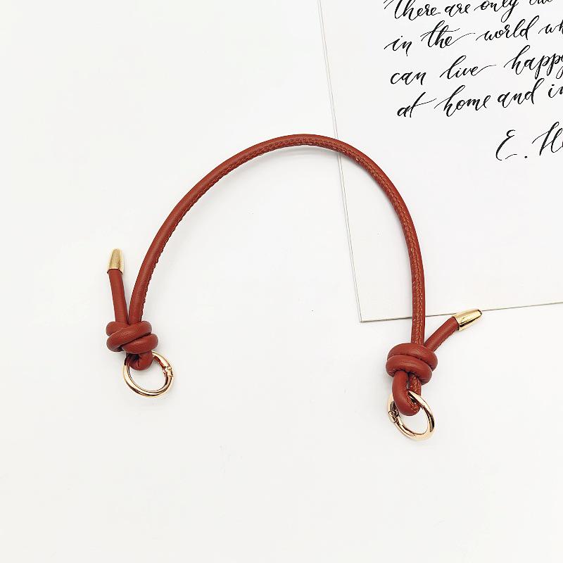 Knyten Dam PU-läder Handväskrem med Metallringspänne - Mode Axelremsbyte