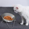 Premium Stainless Steel Cat Bowl with Elevated Iron Stand - Neck-Friendly Design, Easy To Clean, Rust-Resistant - Perfect for He