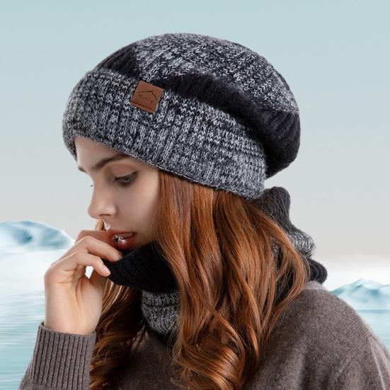 Frauen Herbst Winter Hut Schal Set Winddicht Kälte Prävention Weiche Dicke Fleece Gefüttert Schal Beanie Hut