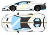 EIDOLON COLLECTION Scale Lamborghini Centenario 2016 Rear Wing with Bianco Finished Model EM780H Make-up 1/43 LP770-4 Canopus/Italian Stripes,