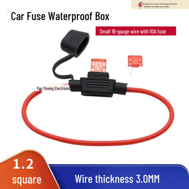 

Водонепроницаемый автомобильный блок предохранителей с 30-сантиметровым проводом и держателем предохранителя Small 16-gauge wire (10A)