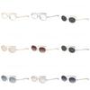 Vintage Metal Oval Sunglasses With Uv400 Protection For Fashionable Men And Women