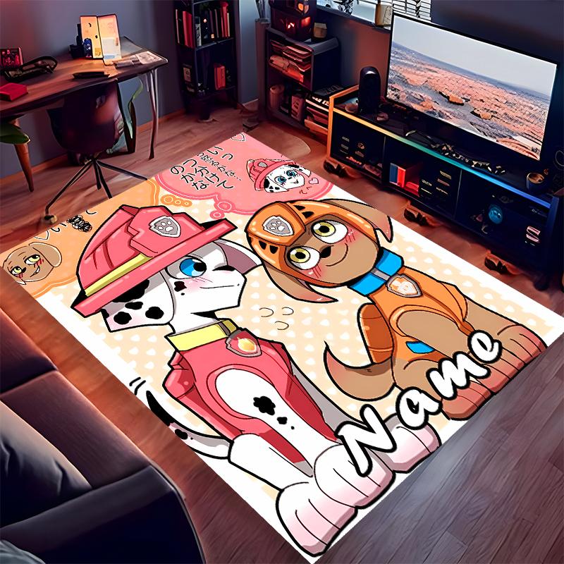 Custom personalization Paw Patrol Print Area Rug - Soft, Washable Non-Slip Indoor Mat,Living Room,Home&Office Decorative Rug