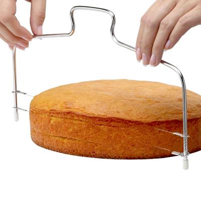 Baking Tools Stainless Steel Double Line Adjustable Cake Bread Slicer Strings Cutter