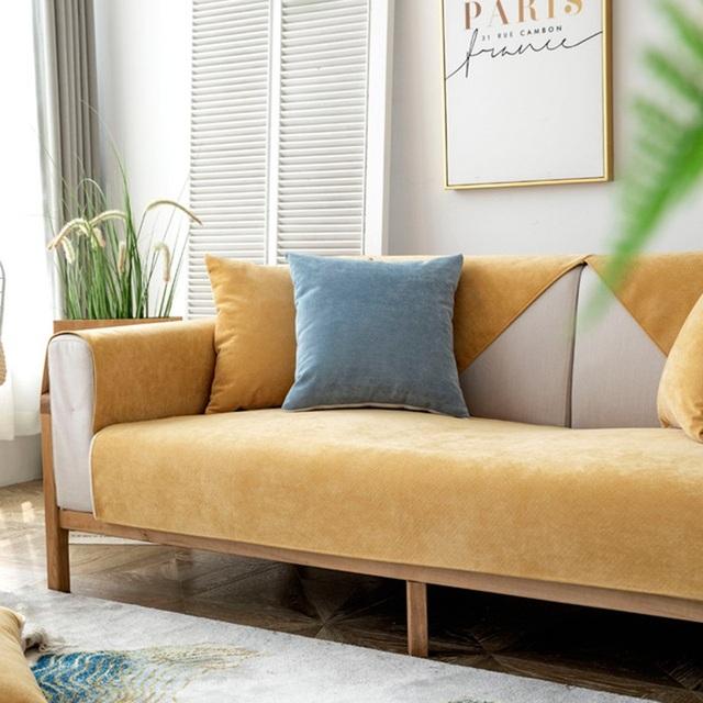 

Скандинавский однотонный водонепроницаемый чехол для дивана, съемный детский коврик для собак, нескользящий защитный чехол для кресла, мебели, моющийся подлокотник, полотенце 45x45 pillowcase1pc