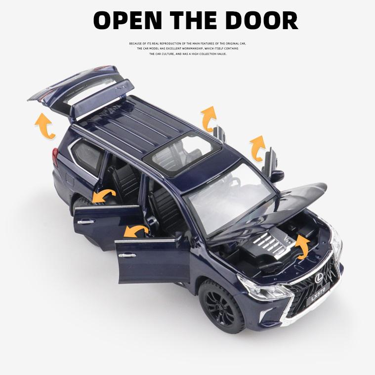 Toyota Lexus LX570 SUV Mare de Teren Simulare Diecast & Vehicule de Jucărie Sunete & Lumină Mașină cu Tracțiune:32 Model de colecție din aliaj