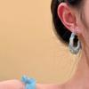 Sweet Dopamine Butterfly Bow Earrings for Women Rhinestone Exquisite Elegent Aesthetics Ear Buckle Crystal Take Picture Jewelry