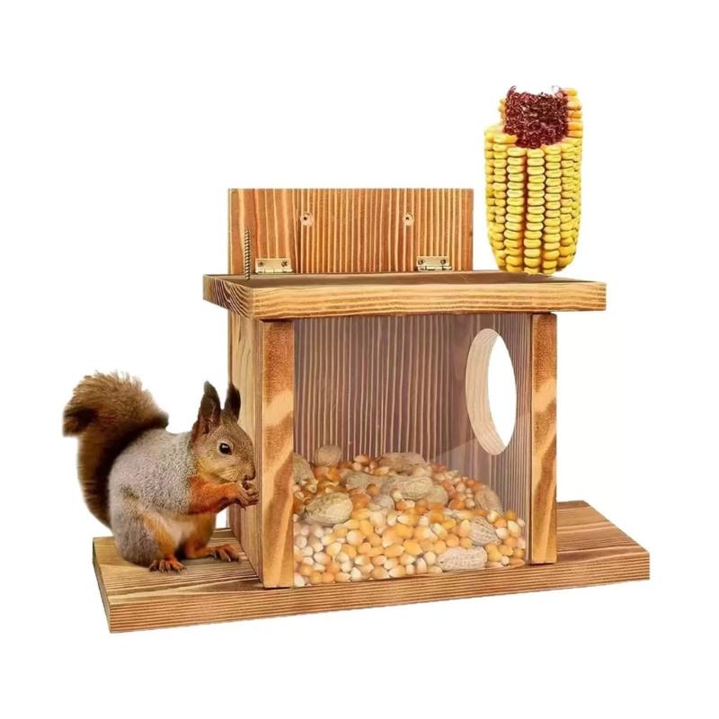 

Handcrafted Wood Small Creature Meal Dispenser And Hanging Provider Great For Backyard Wildlife Watching