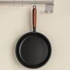 Flat Bottomed Frying Pan Wood Handle Omelette Skillet Kitchen Cookware Saucepan  Induction Cooker