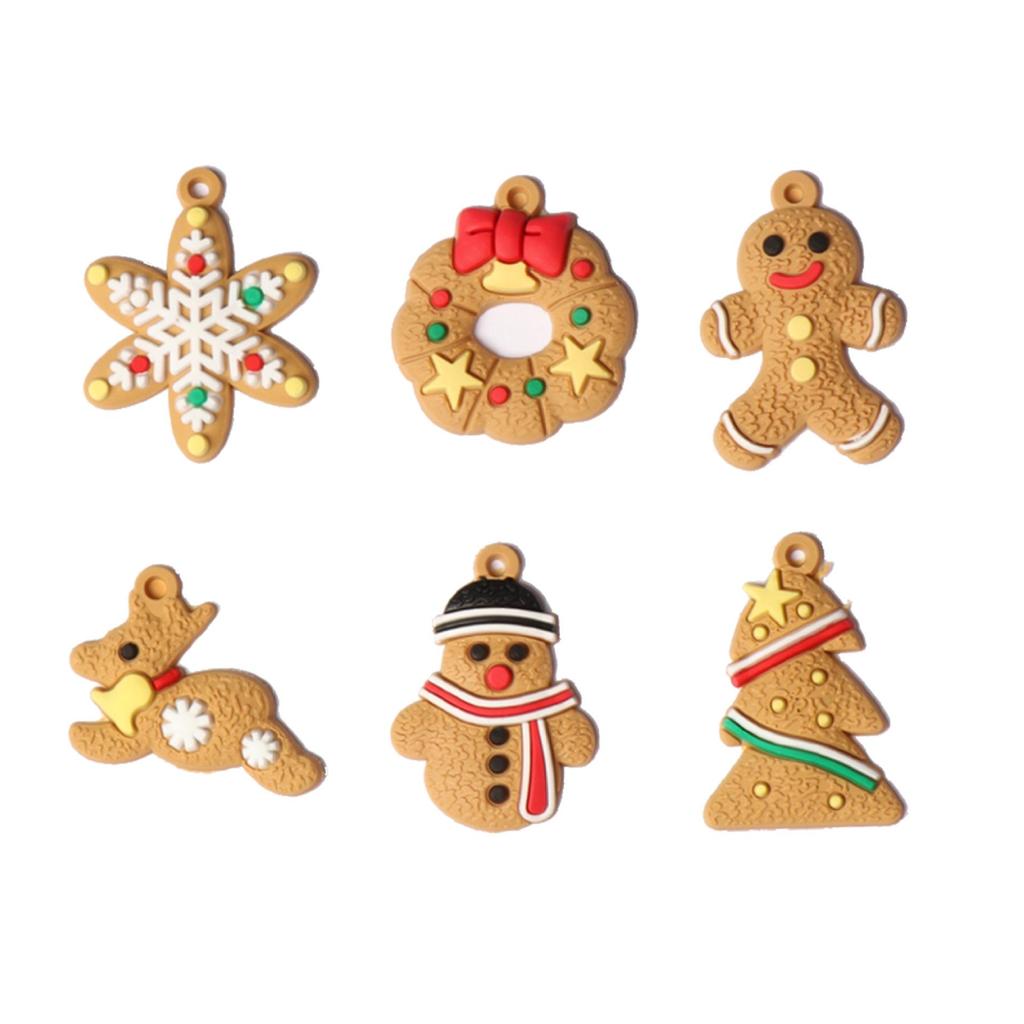 Gingerbread Man PVC Ornaments - Christmas Tree Small Pendant Decorations
