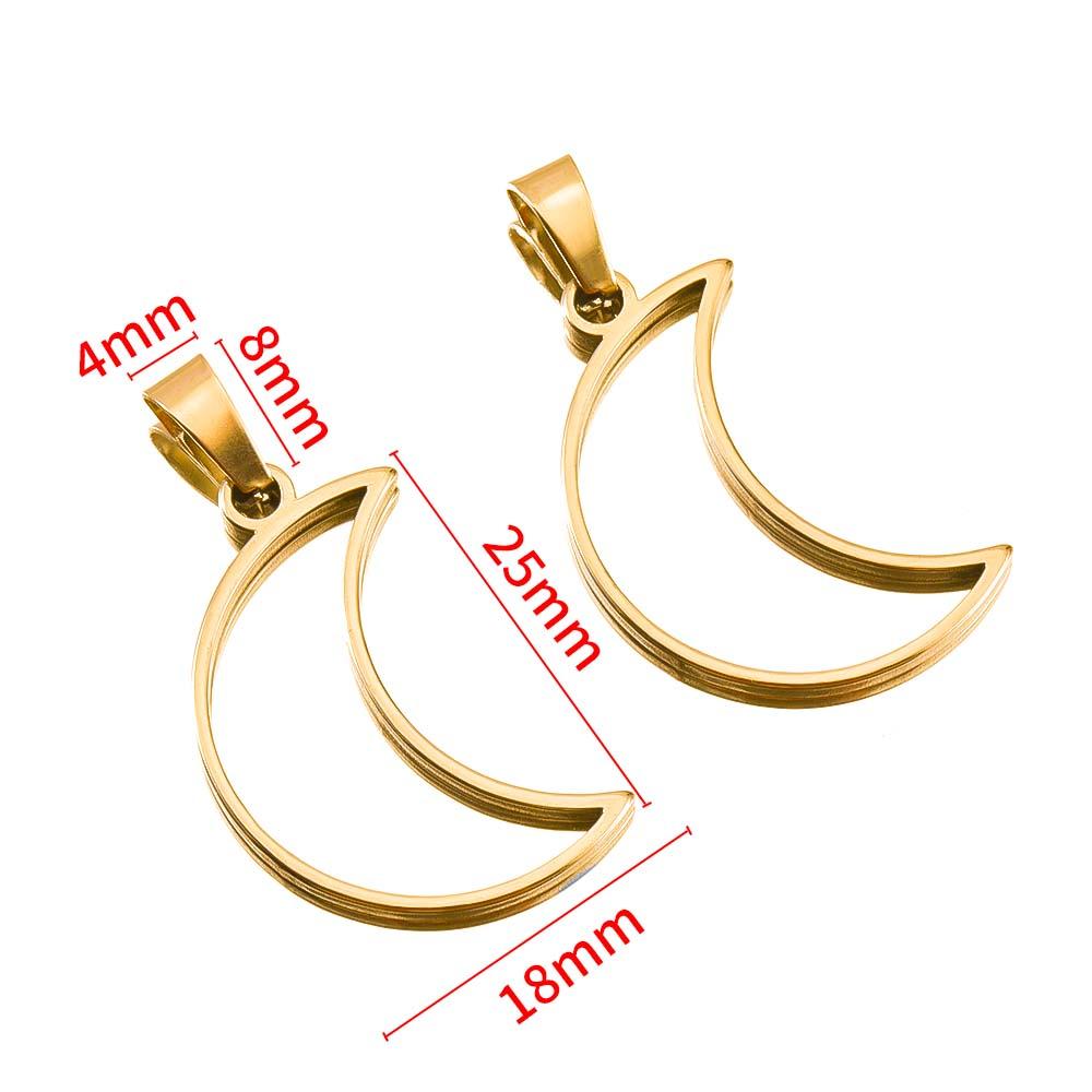 5pcs Hollow Stainless Steel Star Moon Frames Blank Bezel DIY Earrings Geometric Heart Pendant Base Charm Necklace Jewelry Making