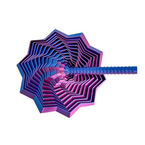 Erweiterter sensorischer Fidget-Stern 3D-gedruckter Drehturm Fidget-Spielzeug Flexibler Spiralstern mit Griff zur Stressreduzierung Büro-Schreibtischzubehör