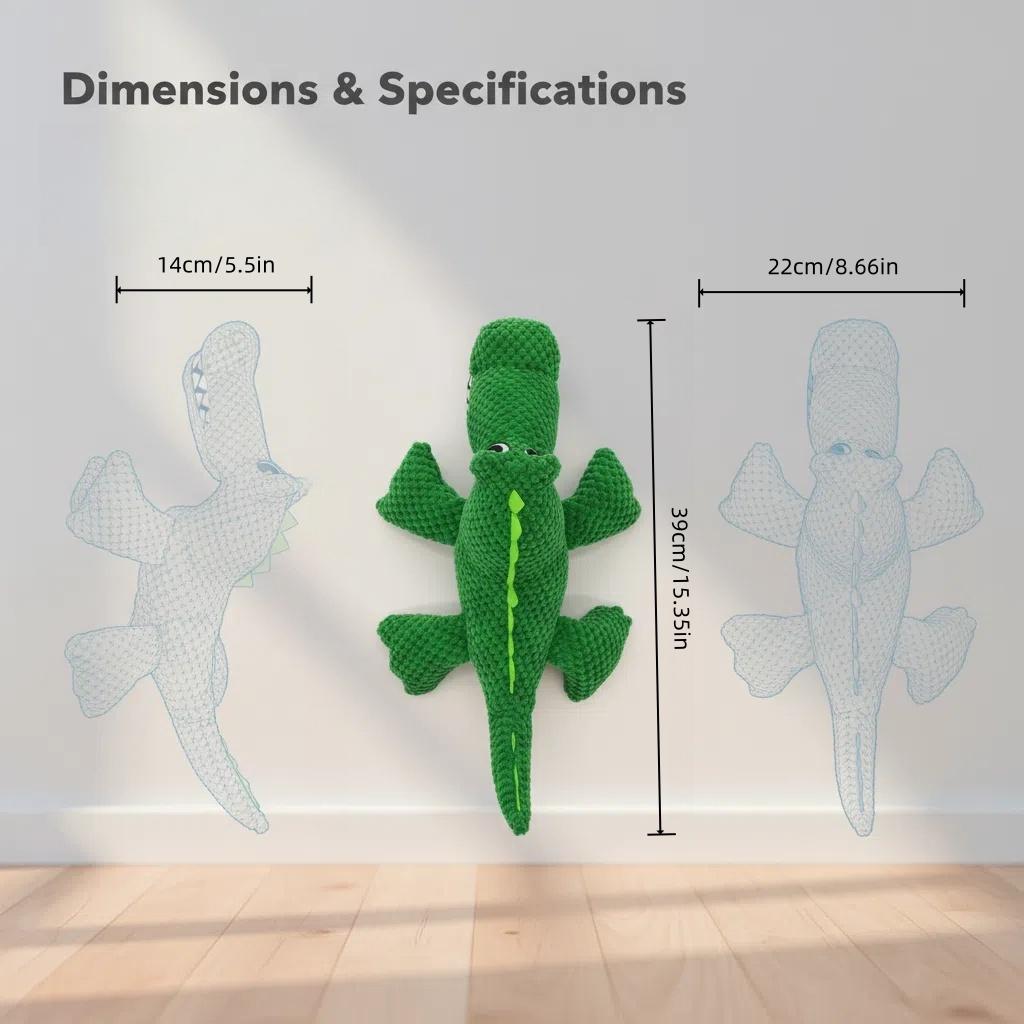 Large Crocodile Dog Toys Resistant Indestructible Plush Big Sound Dog Toy With Squeaker Small Raw Dogs Chew Puppy Pet Supplies