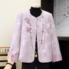 Mother's Day Chinese Style Retro Spring Jacket for Middle-Aged and Elderly Women - Short, Fashionable Temperament Top