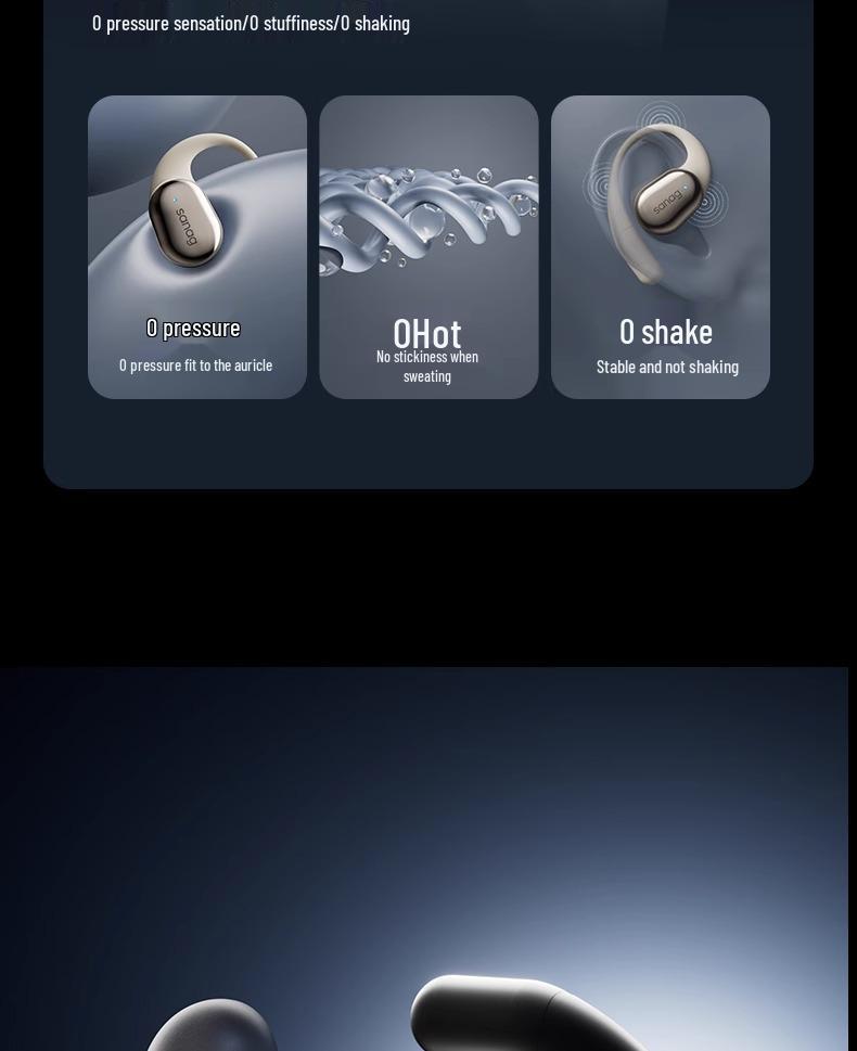 Sanag C16S Ear-Hook Bluetooth Headphones: Open-Ear Design, Ultra-Long Battery Life, 2025 Model