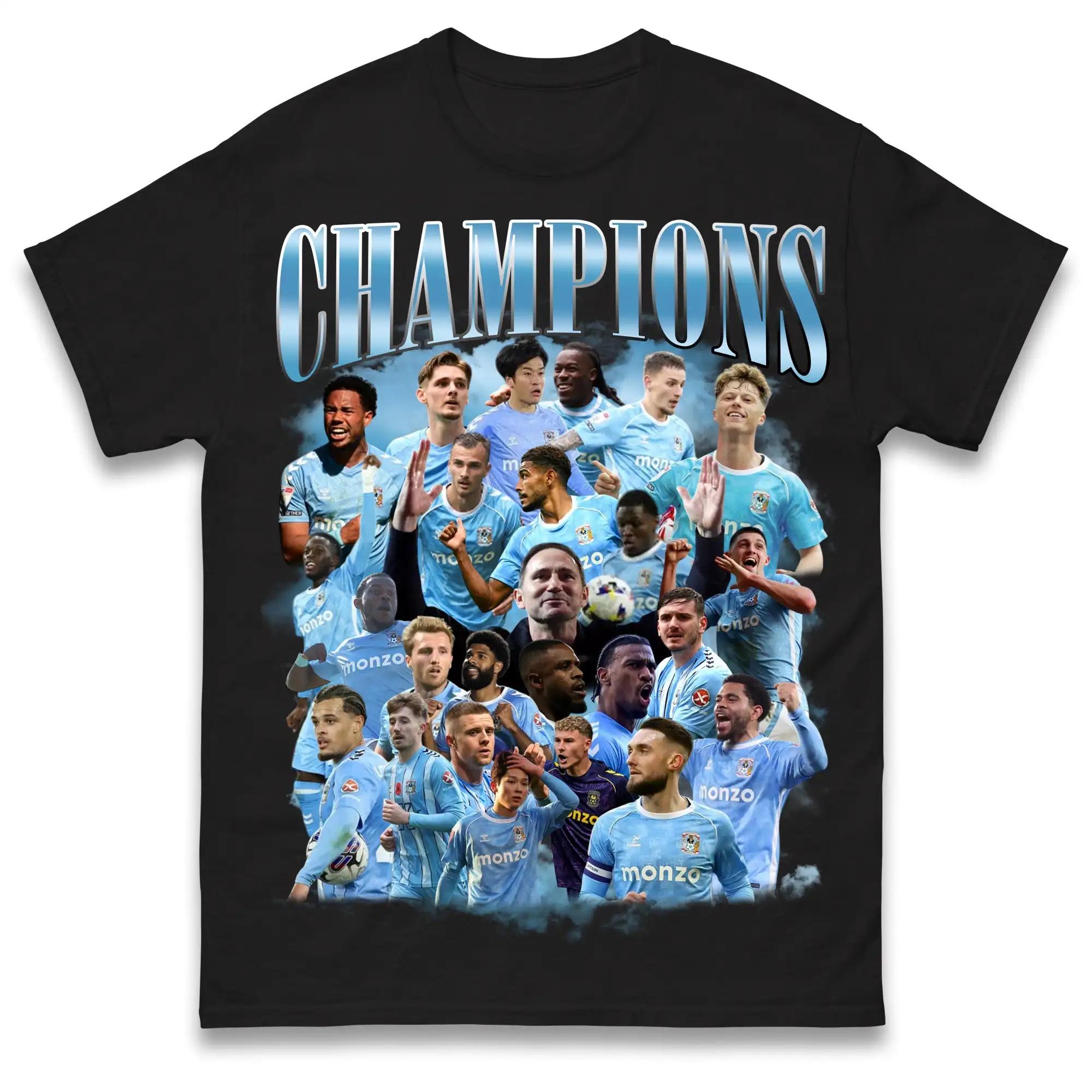 2026 Coventry Championship Champions T-shirt Men and Women Summer Cotton Y2K Clothing Casual Fashion Round Neck Short Sleeved Tee 4XL