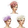 Art Deco Style Linen Hat With Short Brim For Vintage Fashion And Gatherings