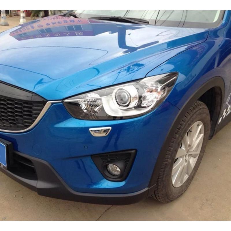 For Mazda CX-5 CX5 2012 2013 2014 2015 2016 Car Body Front Head Light Lamp Clean Wash Frame Sticker ABS Matte Cover Decor Trim